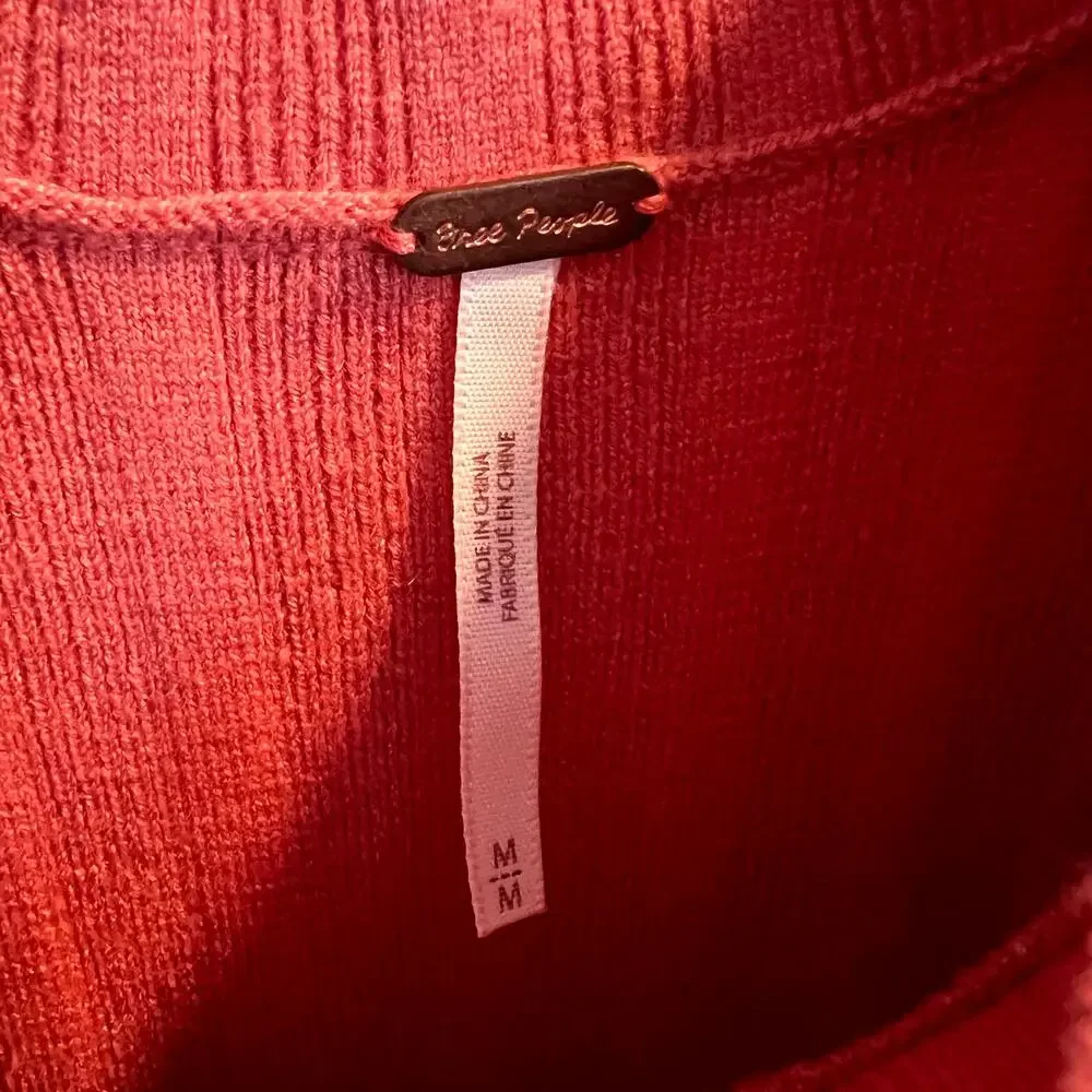 Free People Coral Lottie Rib Dress Size M